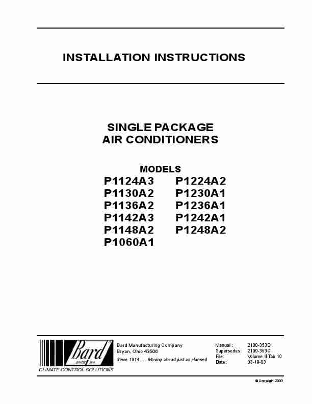 Bard Air Conditioner P1124A3-page_pdf